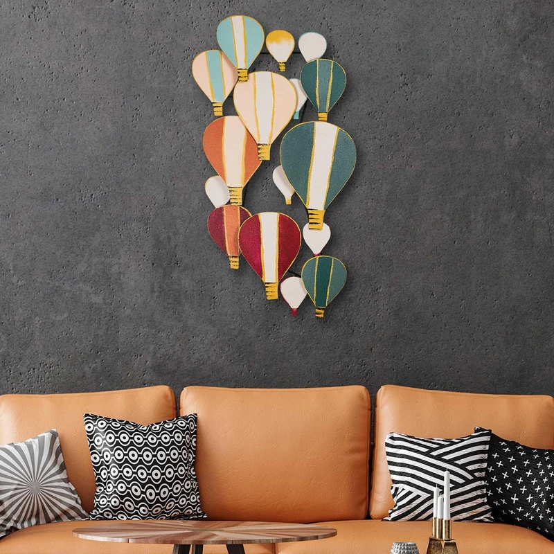 Hand-Painted Decorative Metal Wall Accessory, 105 x 53 cm, 100% Metal (1.5 mm), Unique Art Piece for Home Decor, Elegant & Versatile Design