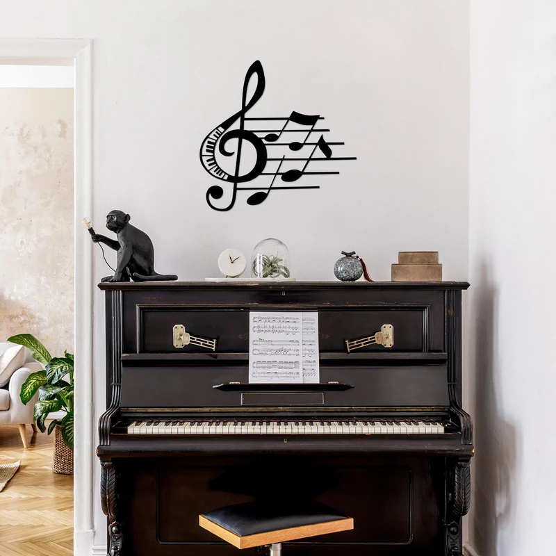 Stylish Black Decorative Metal Wall Accessory, 66 x 70 cm, 100% Metal, 1.5 mm Thickness, Perfect for Modern Home Decor & Unique Wall Art