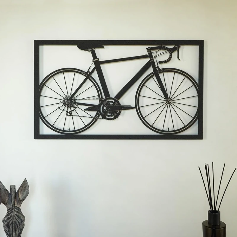 Stylish Black Decorative Metal Wall Accessory, 41 x 70 cm, 100% Steel, 1.5 mm Thick, Lightweight 0.8 kg, Perfect for Modern Home Decor