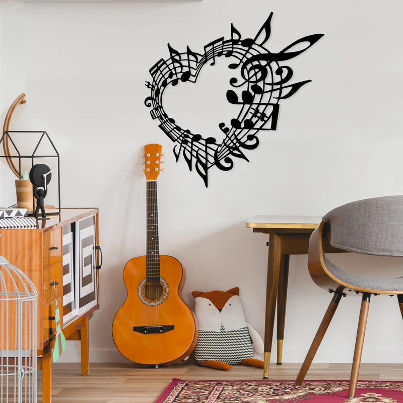 Stylish Black Decorative Metal Wall Accessory, 68 x 70 cm, 100% Metal, 1.5 mm Thick, Lightweight & Easy to Hang, Perfect for Modern Home Decor