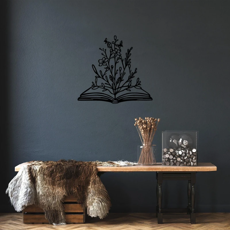 Stylish Black Decorative Metal Wall Accessory, 64 x 70 cm, 100% Metal, 1.5 mm Thickness, Perfect for Modern Home Decor & Unique Wall Art