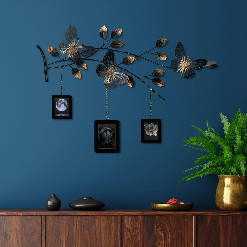 Handmade Decorative Metal Wall Accessory, 93 x 65 x 4 cm | 100% Metal, Unique Hand-Painted Design | Perfect for Home Decor, Adds Elegance & Style