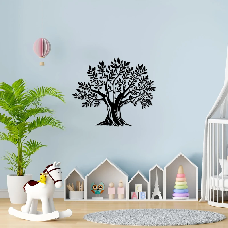 Stylish Black Decorative Metal Wall Accessory, 58 x 70 cm, 100% Metal, 1.5 cm Thickness, Perfect for Modern Home Decor & Unique Wall Art