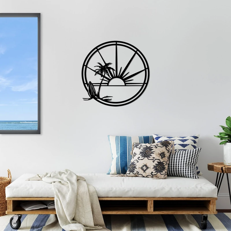 Stylish Black Decorative Metal Wall Accessory, 69 x 67 cm, 100% Metal, 1.5 mm Thick, Easy Wall Mounting, Perfect for Modern Home Decor