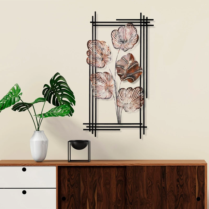 Handmade Decorative Metal Wall Accessory, 48 x 87 x 4 cm | 100% Metal, Unique Hand-Painted Design | Perfect for Home Decor & Art Lovers - Image 1