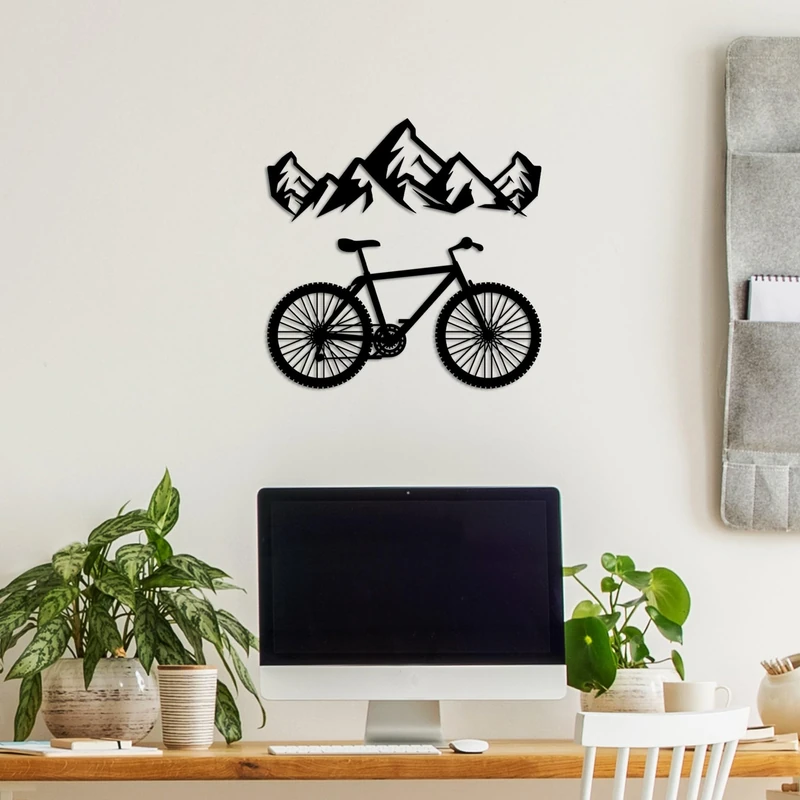 Stylish Black Decorative Metal Wall Accessory (2 Pieces) | 50 x 18 cm & 50 x 27 cm | 100% Metal, 1.5 mm Thick | Easy Wall Mounting, Perfect for Home Decor - Image 1