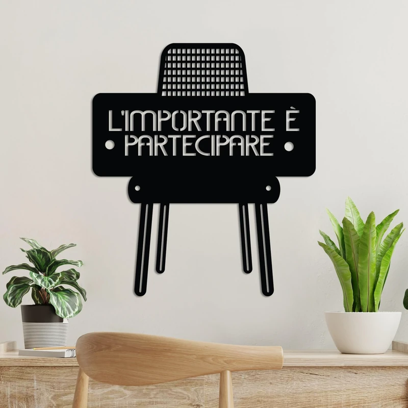 Stylish Black Decorative Metal Wall Accessory, 50 x 56 cm, 100% Metal, 1.5 mm Thickness, Perfect for Modern Home Decor & Unique Wall Art