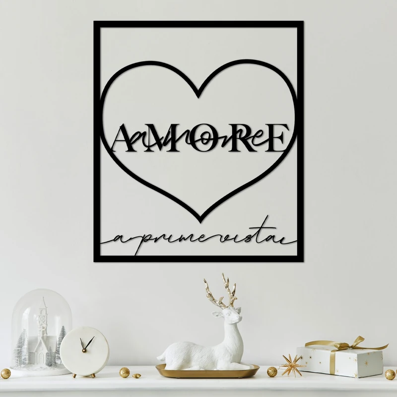 Stylish Black Decorative Metal Wall Accessory, 49 x 56 cm, 100% Metal, 1.5 mm Thickness, Lightweight (0.511 kg) Perfect for Modern Home Decor