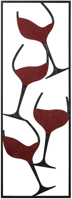 Hand-Painted Decorative Metal Accessory, 32 x 5 x 90 cm, 100% Metal (0.8 mm), Unique Colour Variations for Stylish Home Decor
