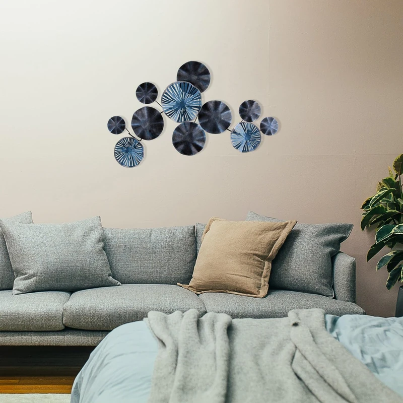 Hand-Painted Decorative Metal Wall Accessory, 102 x 12 x 59 cm, 100% Metal, 0.8 mm Thick, Unique Colour Variations for Stylish Home Decor