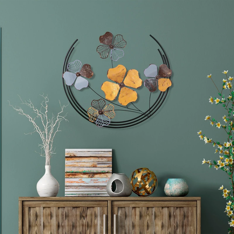 Handmade Decorative Metal Wall Accessory, 70 x 62 x 4 cm | 100% Metal, Unique Hand-Painted Design | Perfect for Home Decor & Art Lovers