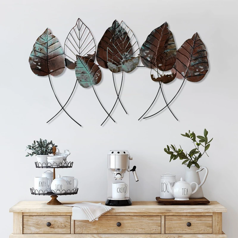 Handmade Decorative Metal Wall Accessory, 67 x 112 cm, 100% Metal (1.5 mm), Unique Hand-Painted Design, Perfect for Home Decor & Art Lovers - Image 1