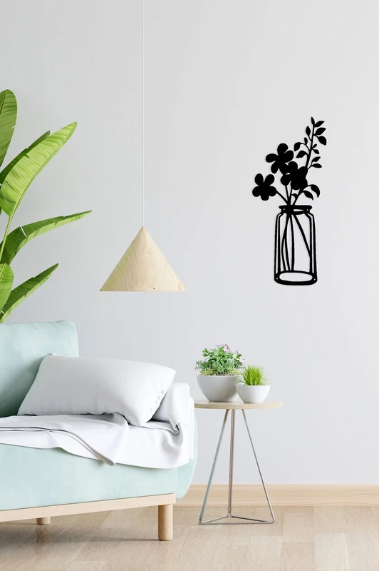Stylish Black Decorative Metal Wall Accessory, 10 x 40 cm, 100% Metal, 2 mm Thickness, Perfect for Modern Home Decor & Unique Wall Art