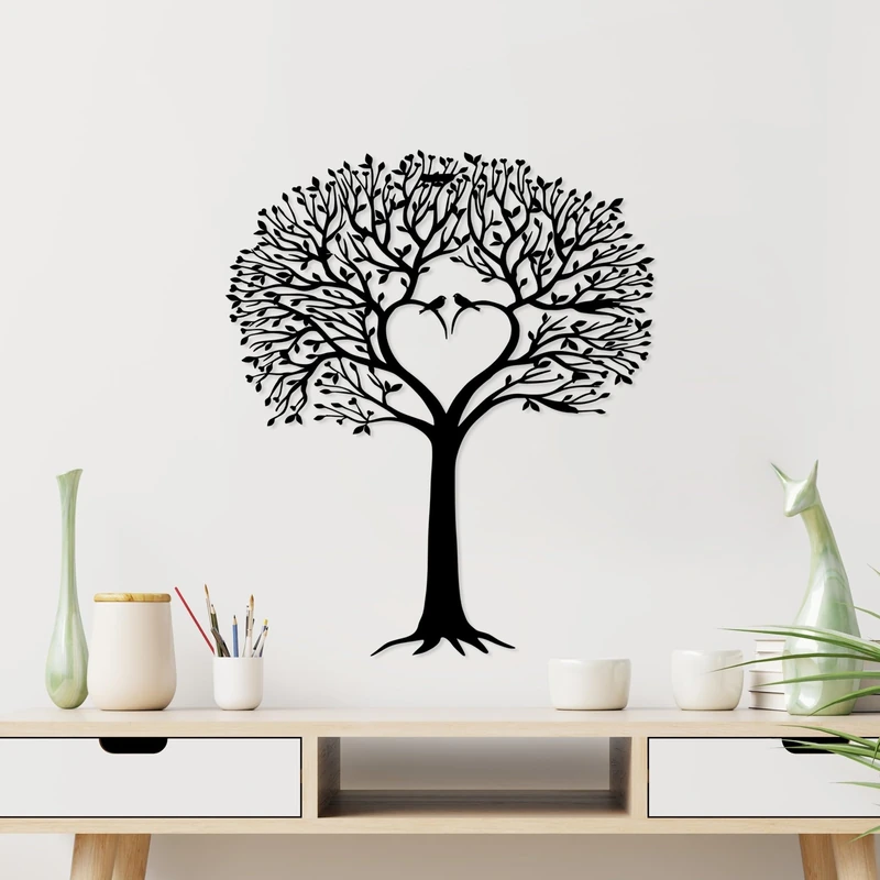Stylish Black Decorative Metal Wall Accessory, 59 x 70 cm, 100% Metal, 1.5 mm Thick, Lightweight & Easy to Hang, Perfect for Modern Decor