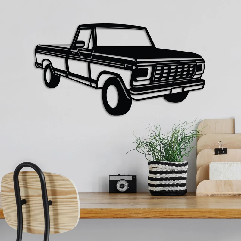 Stylish Black Decorative Metal Wall Accessory, 60 x 33 cm, 100% Metal, 1.5 mm Thickness, Lightweight (0.672 kg), Perfect for Modern Home Decor - Image 1