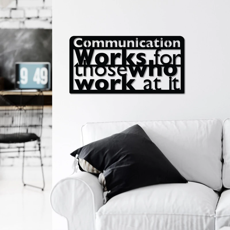 Stylish Black Decorative Metal Wall Accessory, 58 x 30 cm, 100% Metal, 1.5 mm Thickness, Lightweight (0.92 kg), Perfect for Modern Home Decor