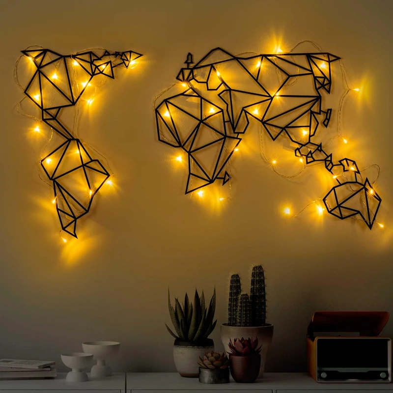 Stylish Black Decorative Metal Wall Accessory, 58 x 100 cm, 1.5 mm Thick, Easy Installation, IP20 Rated, Perfect for Modern Home Decor - Image 1