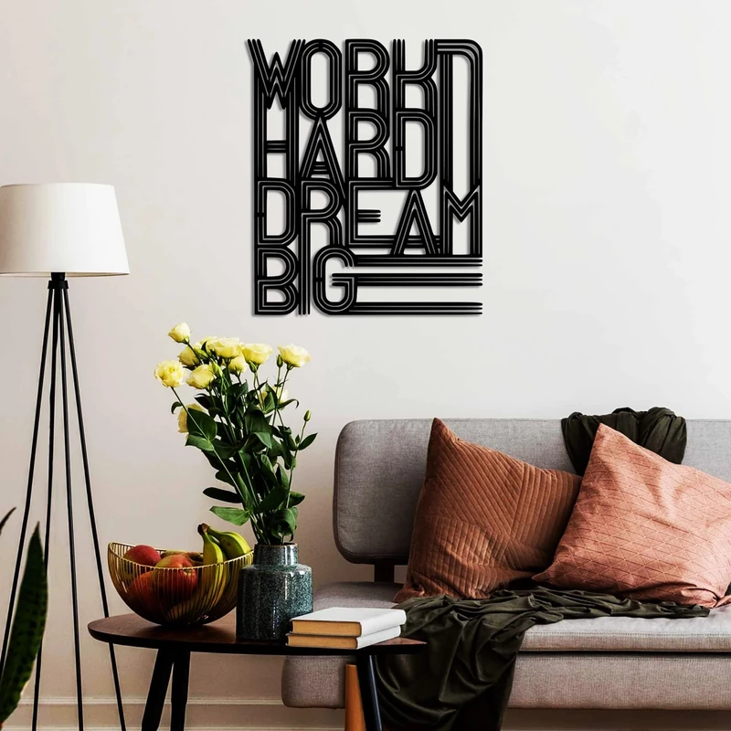 Stylish Black Decorative Metal Wall Accessory, 46 x 55 cm, 100% Metal, 1.5 mm Thickness, Lightweight 1.31 kg, Perfect for Modern Home Decor