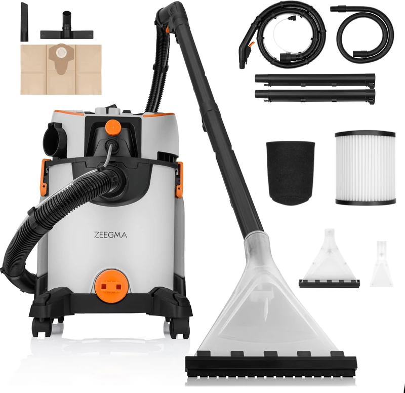 Zeegma ZE-ZONDER WASH GREY Vloer-in Tapijtwasmachine, Zilver