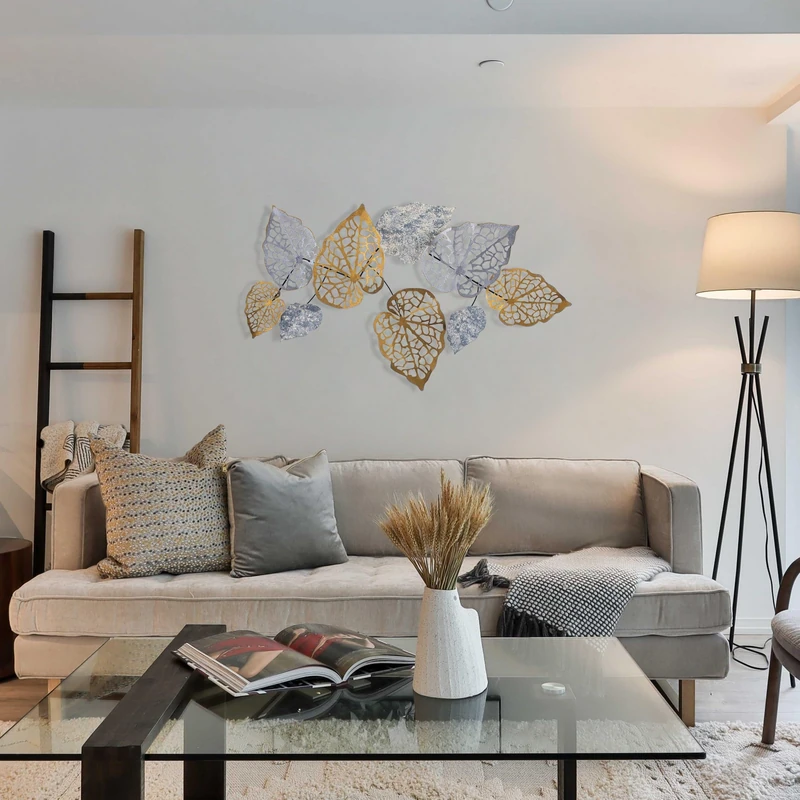 Hand-Painted Decorative Metal Wall Accessory, 120 x 12.5 x 72 cm, 100% Metal, 0.8 mm Thick, Unique Colour Variations for Stylish Home Decor