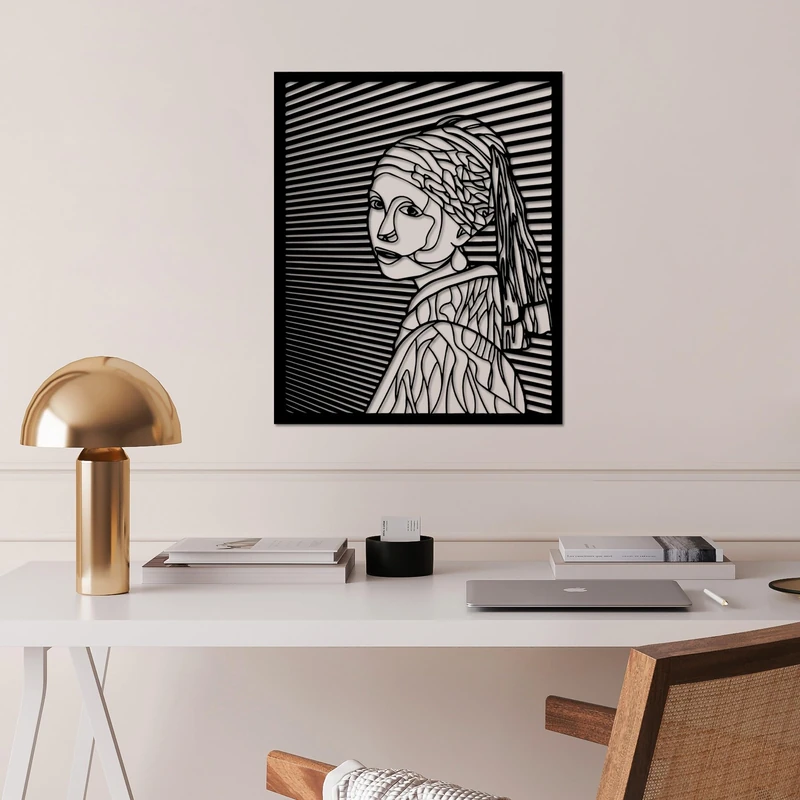 Stylish Black Decorative Metal Wall Accessory, 45.5 x 56 cm, 100% Metal, 1.5 mm Thickness, Perfect for Modern Home Decor & Unique Wall Art - Image 1