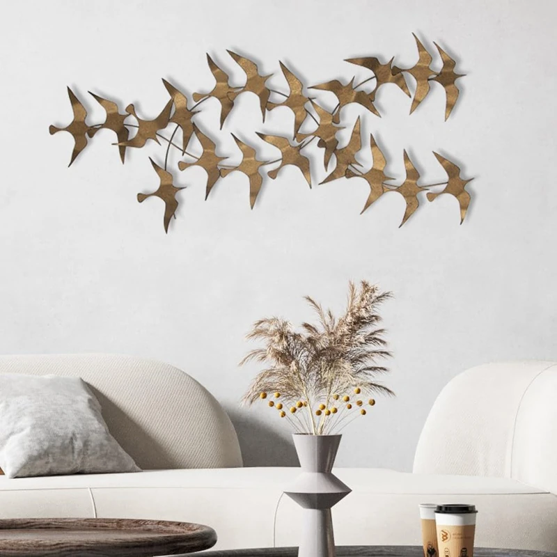 Hand-Painted Decorative Metal Wall Accessory, 112 x 11 x 50 cm, 100% Metal, 0.8 mm Thickness, Unique Art Piece for Home Decor, Colour Variations May Occur