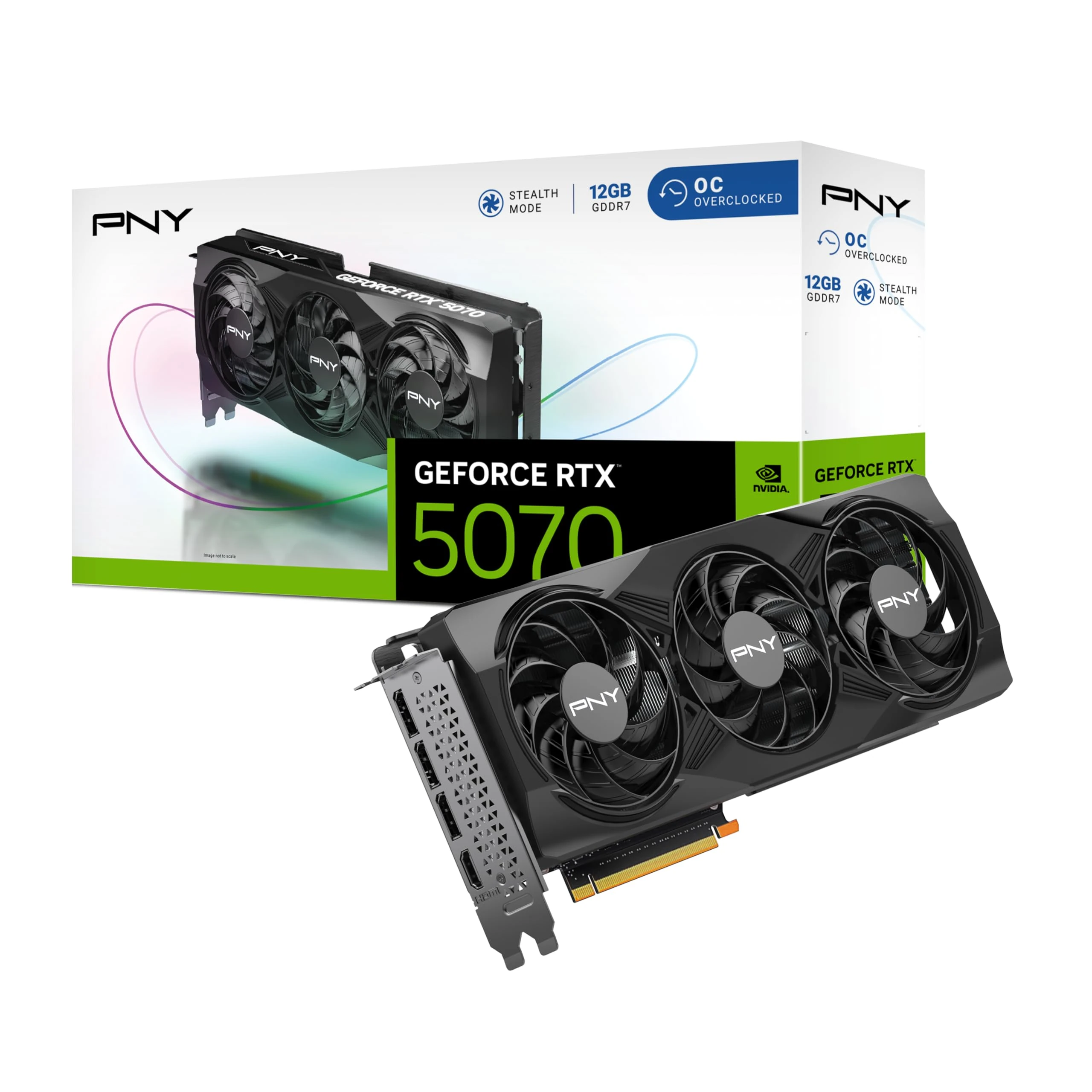 PNY GeForce RTX™ 5070 12GB OC Triple Fan Graphics Card DLSS 4