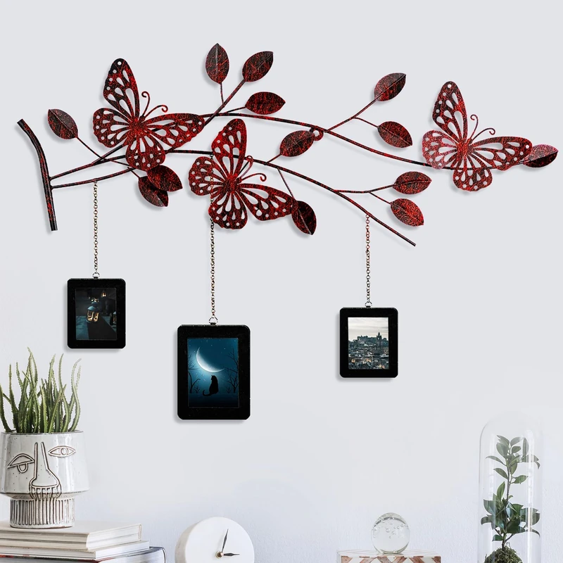 Handmade Decorative Metal Wall Accessory, 93 x 65 x 4 cm | 100% Metal, Unique Hand-Painted Design | Perfect for Home Decor, Adds Elegance & Style - Image 1