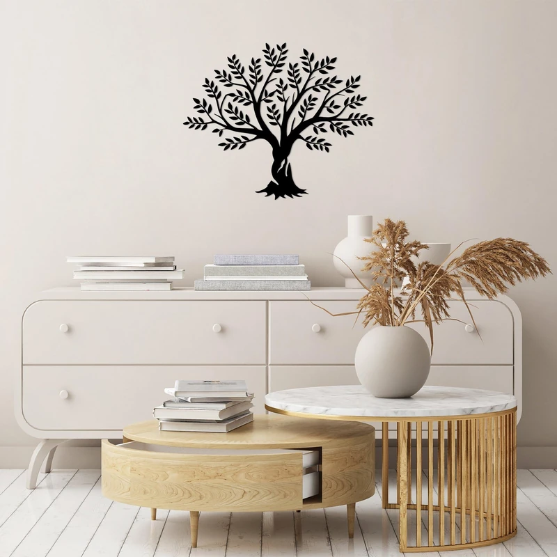 Stylish Black Decorative Metal Wall Accessory, 70 x 85 cm, 100% Metal, 1.5 mm Thickness, Perfect for Modern Home Decor & Unique Wall Art