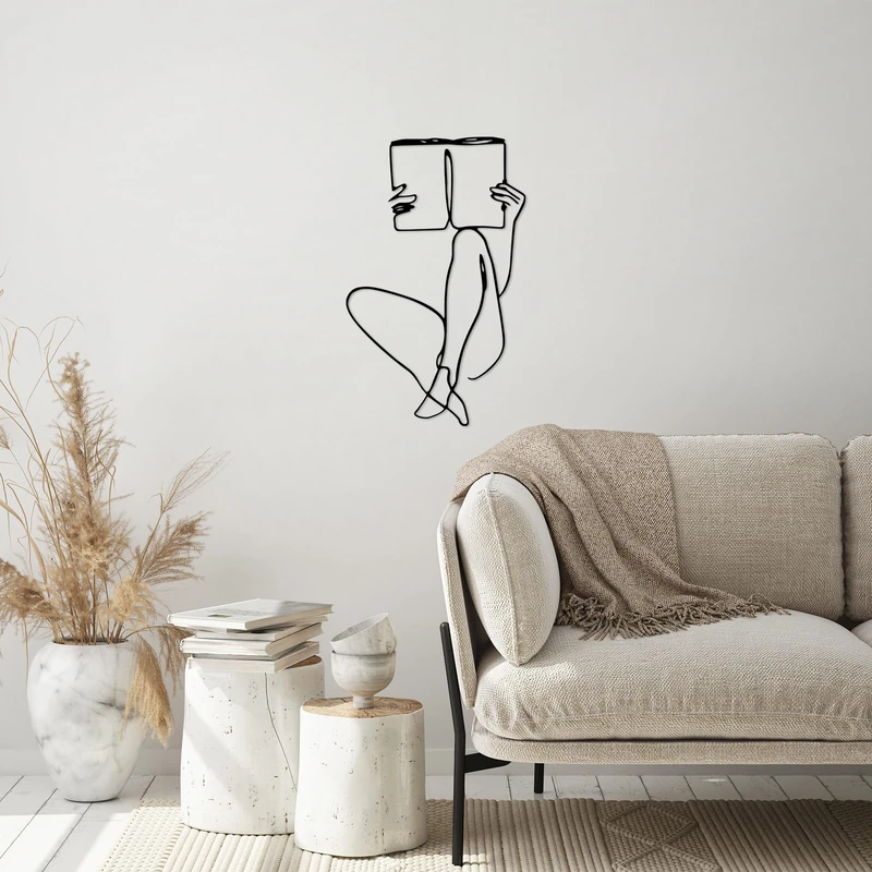 Stylish Black Decorative Metal Wall Accessory, 43 x 70 cm, 100% Metal, 1.5 mm Thickness, Perfect for Modern Home Decor & Unique Wall Art