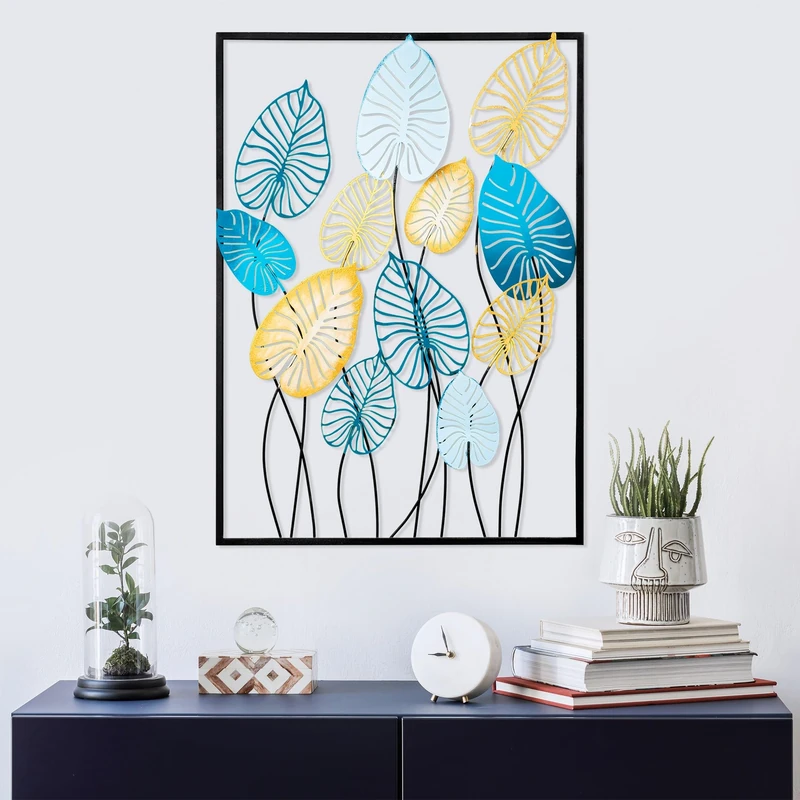 Handmade Decorative Metal Wall Accessory, 50 x 70 cm, 100% Metal (1.5 mm), Unique Hand-Painted Design, Perfect for Home Decor & Art Lovers