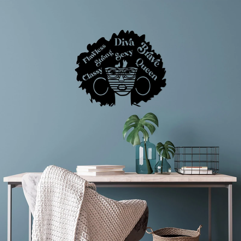 Stylish Black Decorative Metal Wall Accessory, 58 x 70 cm, 100% Metal, 1.5 mm Thickness, Perfect for Modern Home Decor & Unique Wall Art - Image 1