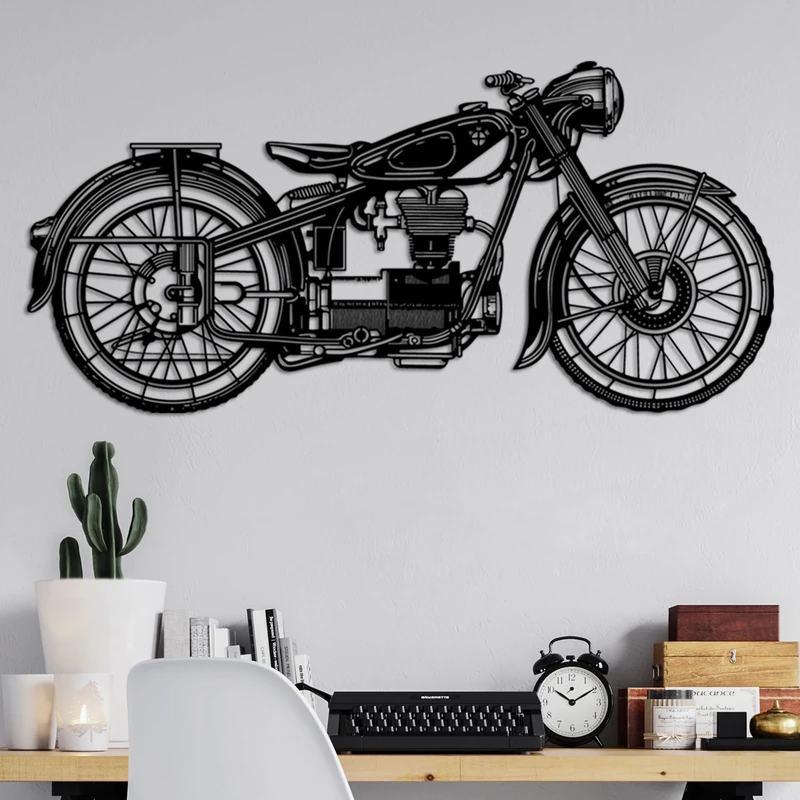 Hanah Home Stylish Black Decorative Metal Wall Accessory, 100 x 48 cm, 100% Metal, 1.5 mm Thick, Easy Wall Mounting, Perfect for Modern Decor