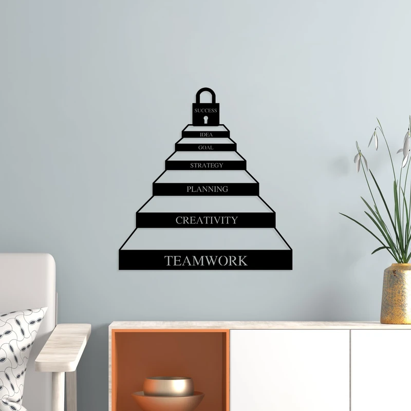 Stylish Black Decorative Metal Wall Accessory, 67 x 70 cm, 100% Metal, 1.5 mm Thick, Lightweight & Easy to Hang, Perfect for Modern Home Decor