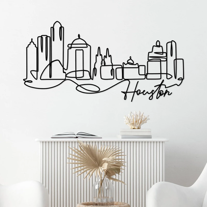 Stylish Black Decorative Metal Wall Accessory, 120 x 59 x 1.5 cm, 100% Metal, 2 mm Thickness, Lightweight & Modern Design for Home Decor