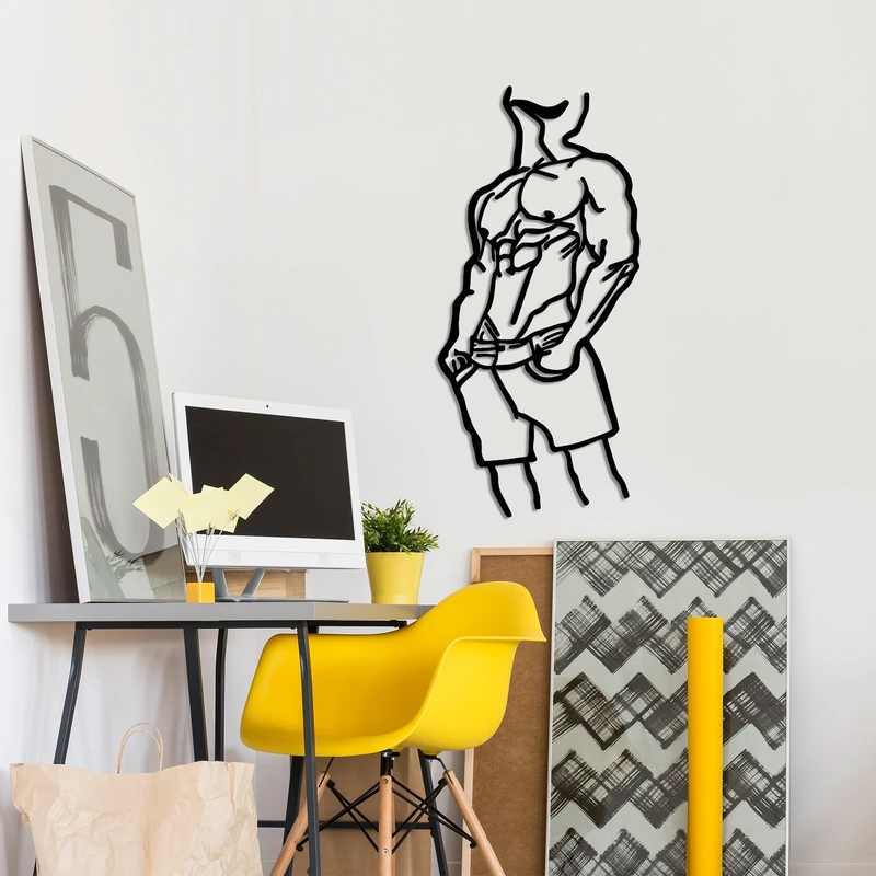 Stylish Black Decorative Metal Wall Accessory, 33 x 70 cm, 100% Metal, 1.5 mm Thick, Lightweight & Easy to Hang, Perfect for Modern Decor