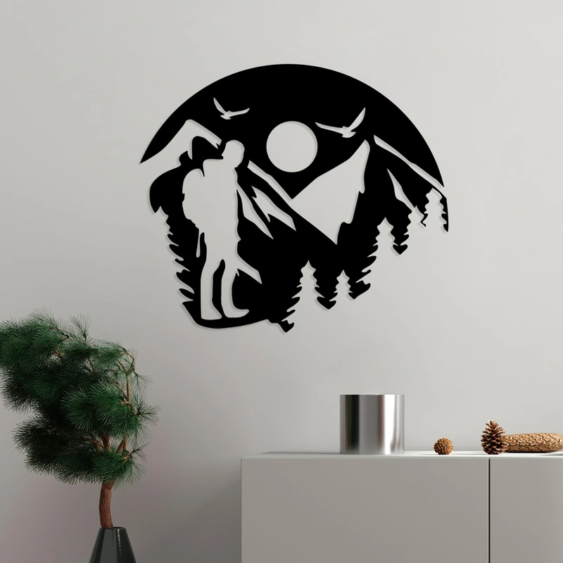 Stylish Black Decorative Metal Wall Accessory, 61 x 70 cm, 100% Metal, 1.5 mm Thick, Lightweight & Easy to Hang, Perfect for Modern Decor