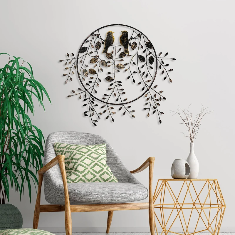 Handmade Decorative Metal Wall Accessory, 75 x 86 cm, 100% Metal (1.5 mm), Unique Hand-Painted Design, Perfect for Home Decor & Art Lovers