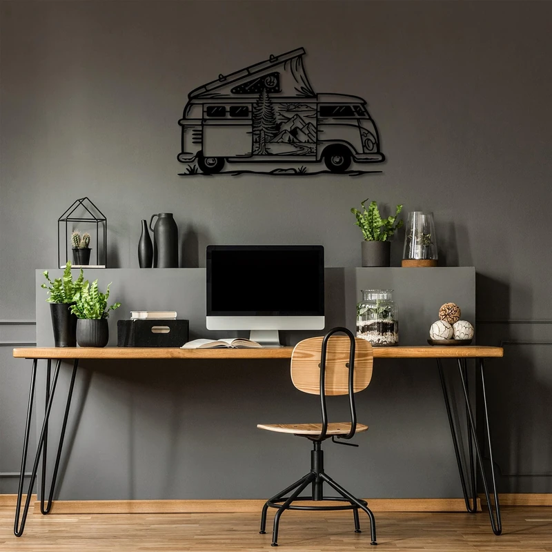 Stylish Black Decorative Metal Wall Accessory, 55 x 90 cm, 100% Metal, 1.5 cm Thickness, Perfect for Modern Home Decor & Office Spaces - Image 1