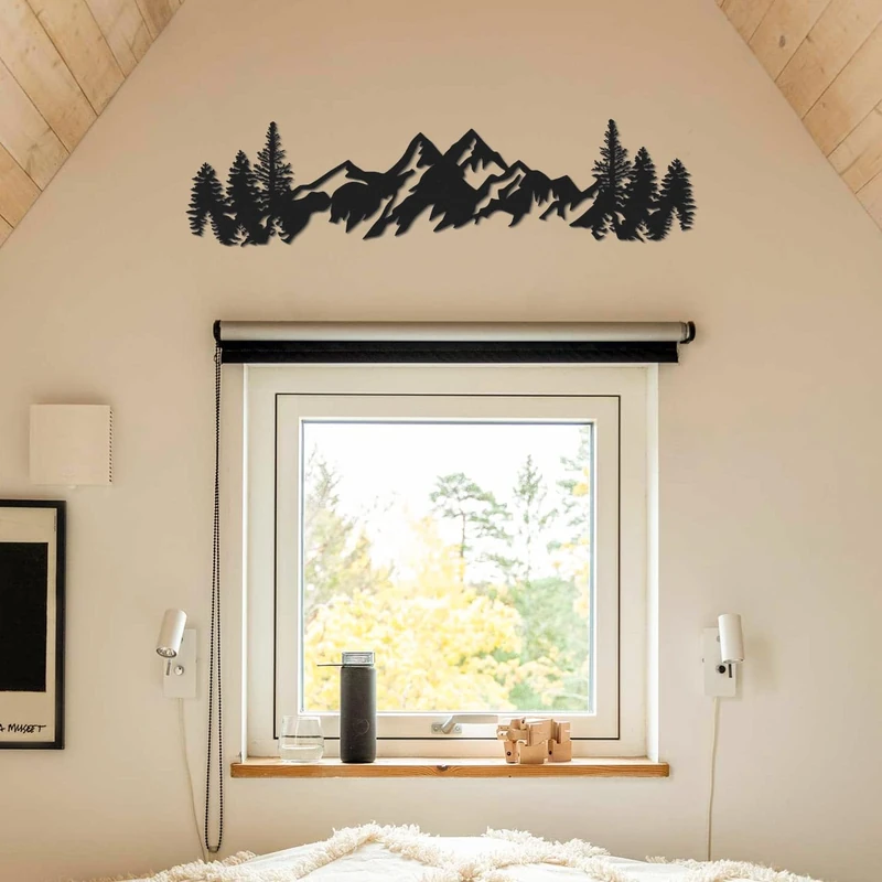 Stylish Black Decorative Metal Wall Accessory, 17 x 69 cm, 100% Steel, 1.2 mm Thickness, Lightweight (0.4 kg), Perfect for Modern Home Decor - Image 1