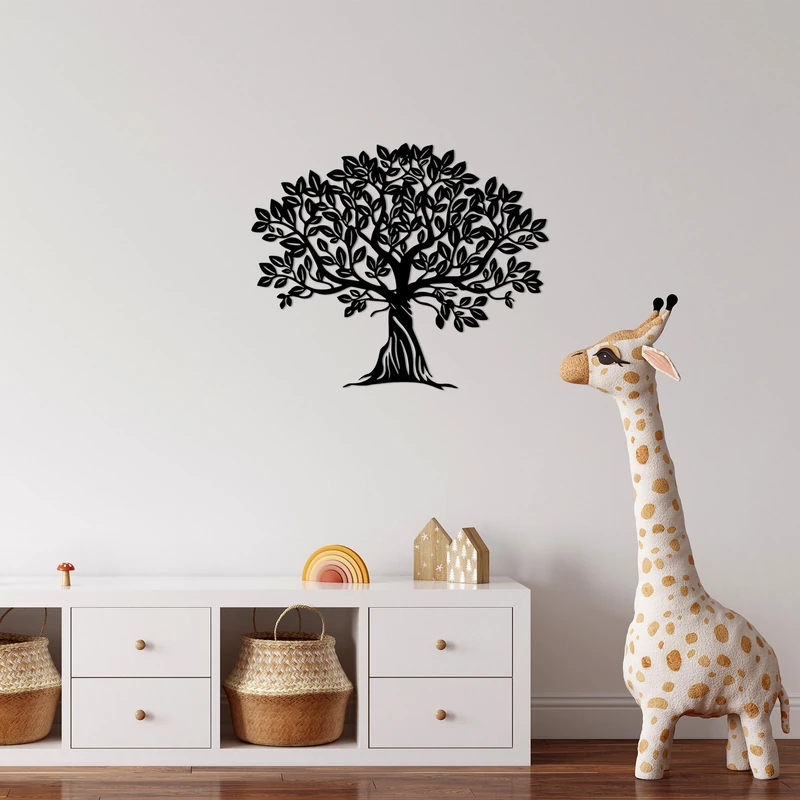 Stylish Black Decorative Metal Wall Accessory, 58 x 70 cm, 100% Metal, 1.5 mm Thickness, Perfect for Modern Home Decor & Unique Wall Art