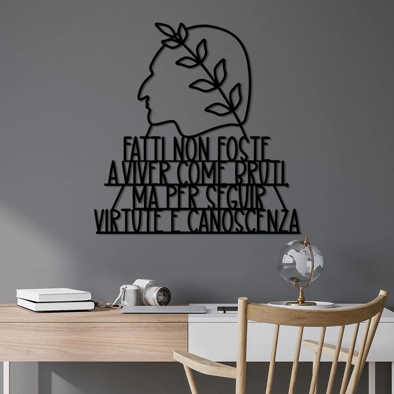 Wallity Stylish Black Metal Wall Decor 55 x 56 cm | 100% Metal 1.5mm Thickness | Ideal for Modern Living Spaces and Art Presentations