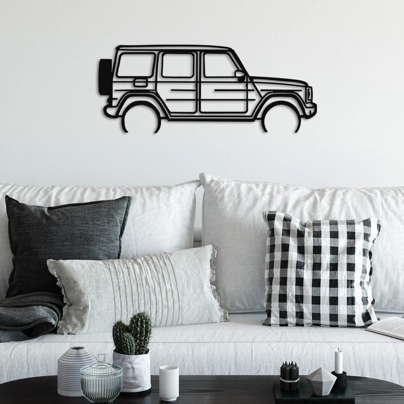 Stylish Black Decorative Metal Wall Accessory, 73 x 30 cm, 100% Metal, 1.5 mm Thickness, Lightweight & Modern Design for Home Decor - Image 1