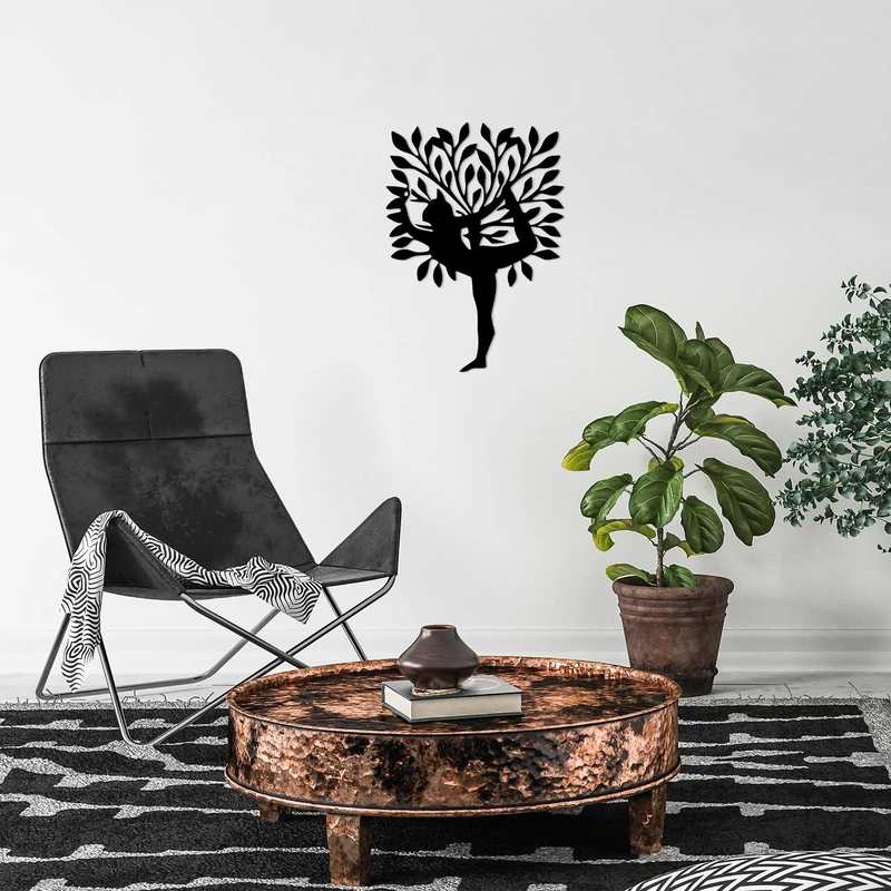 Stylish Black Decorative Metal Wall Accessory, 50 x 70 cm, 100% Metal, 1.5 mm Thickness, Perfect for Home Decor and Modern Spaces