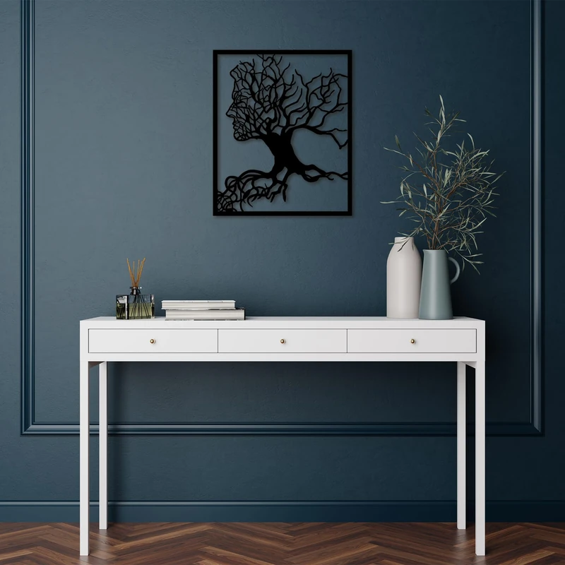 Stylish Black Decorative Metal Wall Accessory, 50 x 58 cm, 100% Metal, 1.5 mm Thickness, Perfect for Modern Home Decor & Unique Wall Art - Image 1