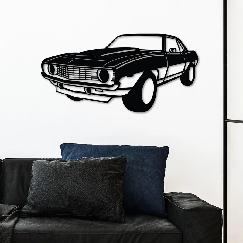 Stylish Black Decorative Metal Wall Accessory, 60 x 30 cm, 100% Metal, 1.5 mm Thickness, Lightweight (0.686 kg), Perfect for Modern Home Decor