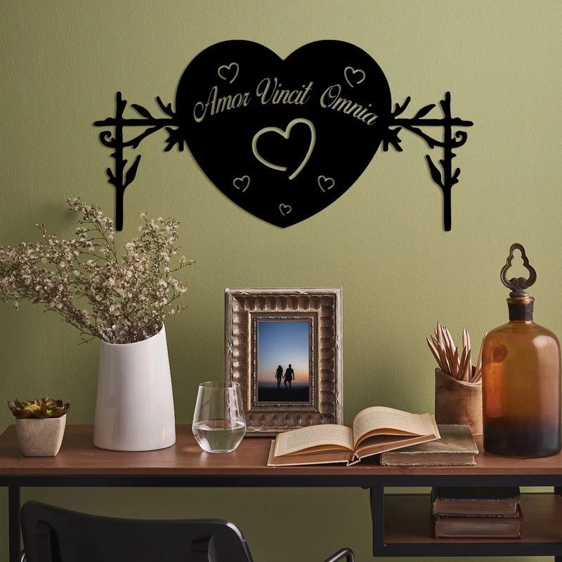 Stylish Black Decorative Metal Wall Accessory, 60 x 30 cm, 100% Metal, 1.5 mm Thickness, Perfect for Modern Home Decor & Unique Wall Art