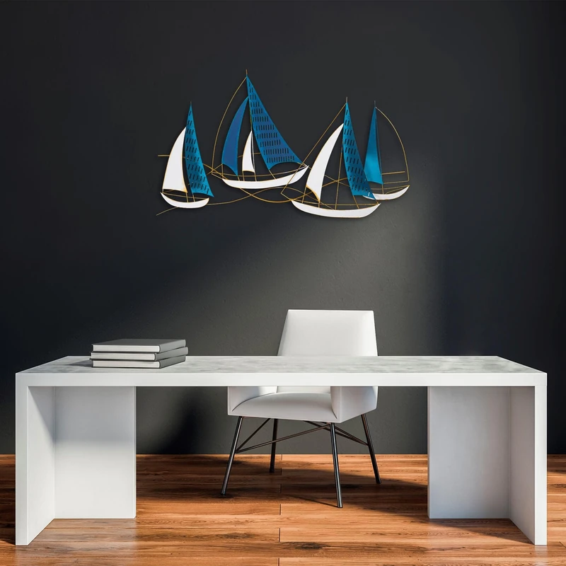 Hand-Painted Decorative Metal Wall Accessory, 126 x 70 cm, 100% Metal (1.5 mm), Unique Design, Lightweight (2.31 kg), Perfect for Home Decor - Image 1