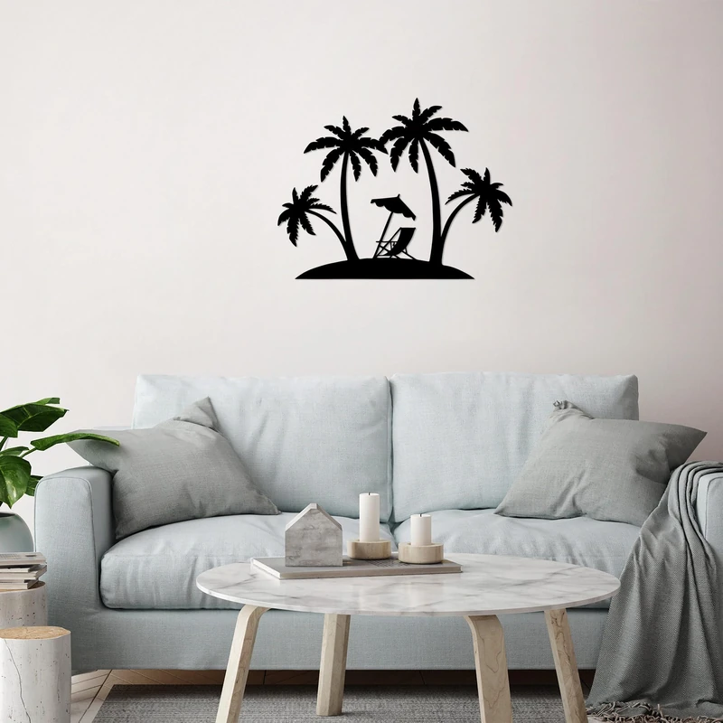 Stylish Black Decorative Metal Wall Accessory, 70 x 54 cm, 100% Metal (1.5 mm Thick), Easy Wall Mounting, Perfect for Modern Home Decor