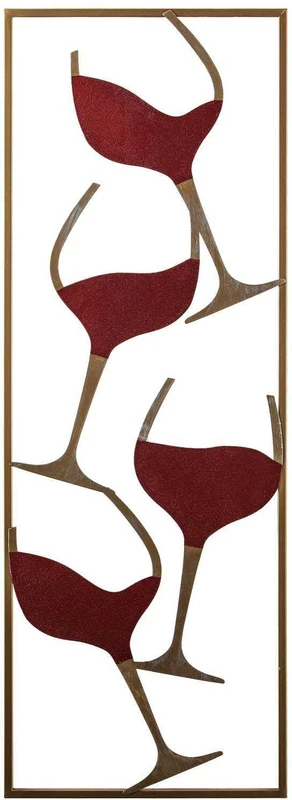 Hand-Painted Decorative Metal Accessory, 32 x 5 x 90 cm, 100% Metal (0.8 mm), Unique Colour Variations for Stylish Home Decor